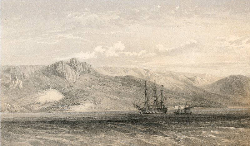 Paleis van Prins Woronzoff, nabij Jalta aan de zuidkust van de Krim door William Crimea Simpson