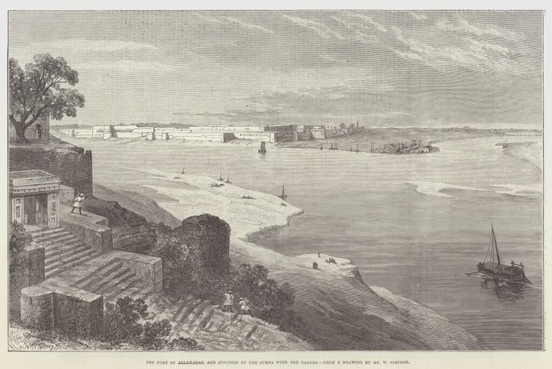 Het Fort van Allahabad, en de Samenkomst van de Jumna met de Ganges door William Crimea Simpson