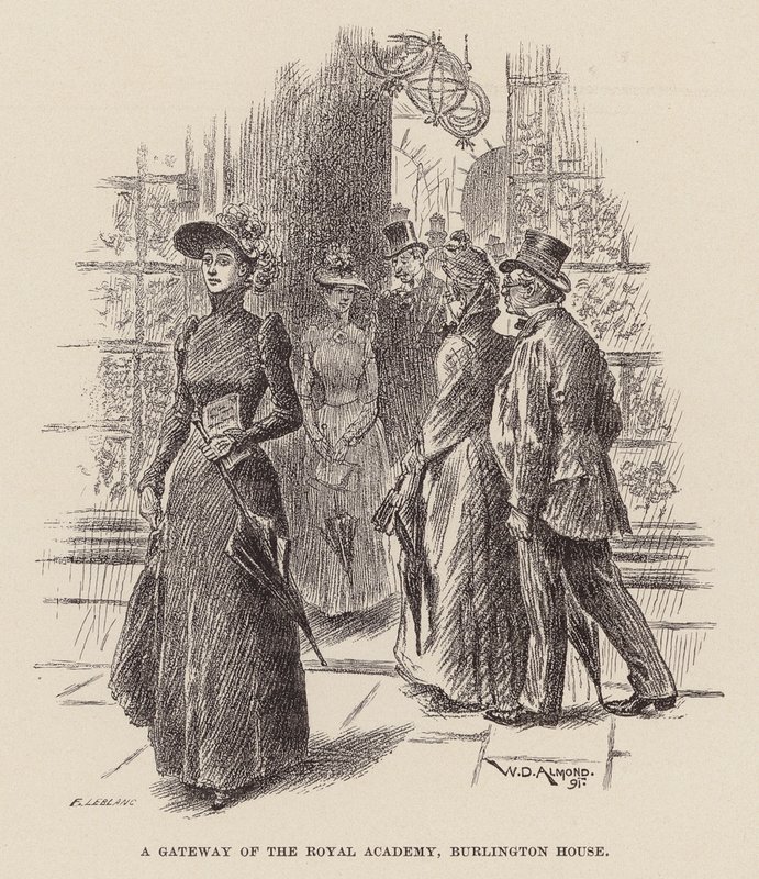 Een poort van de Koninklijke Academie, Burlington House door William Douglas Almond