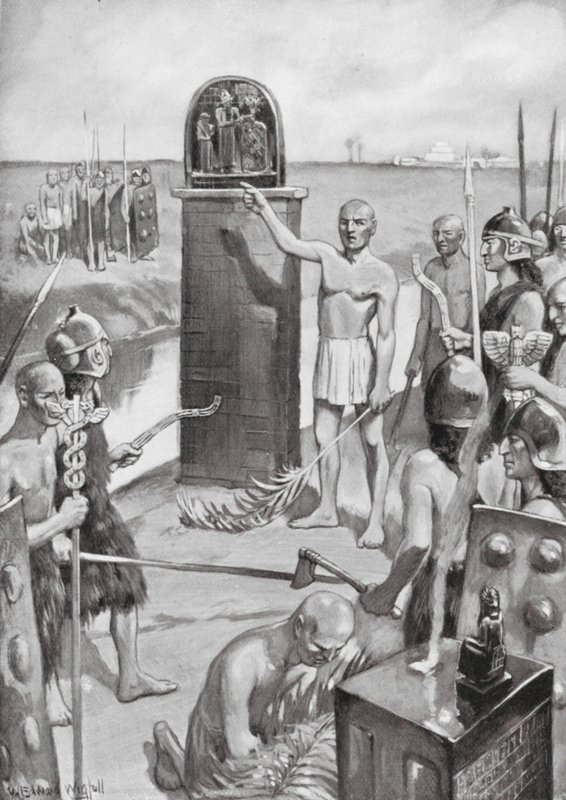 Afbakening van de Grens van Lagash door William Edward (after) Wigfull