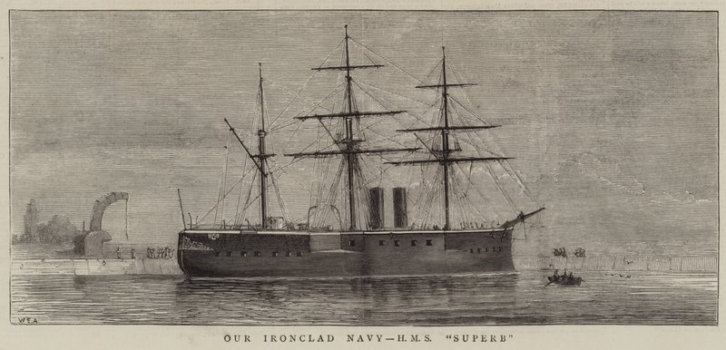 Onze gepantserde marine, HMS Superb door William Edward Atkins