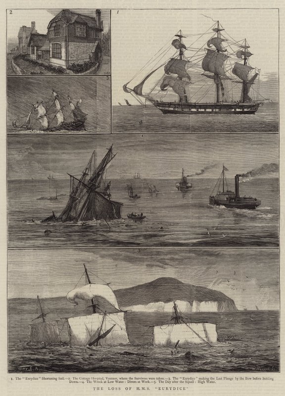 Het verlies van HMS Eurydice door William Edward Atkins