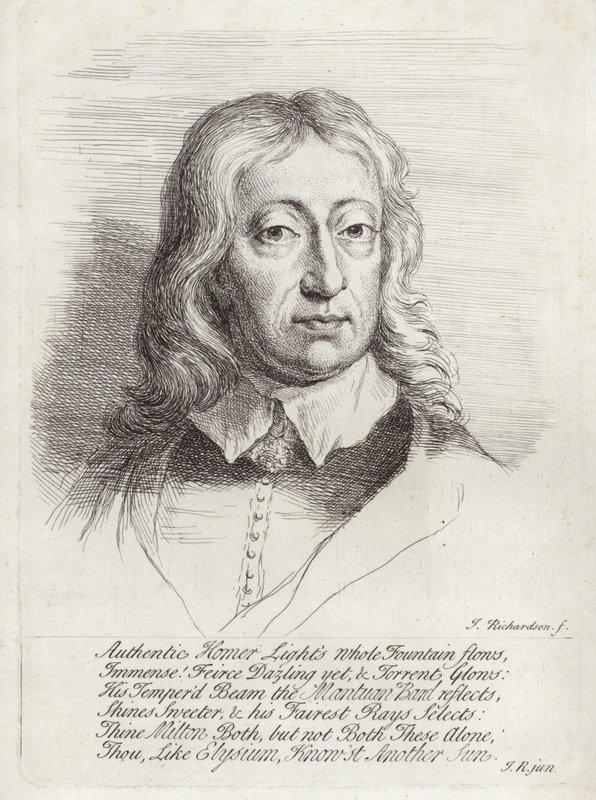 Portret van John Milton door William Faithorne