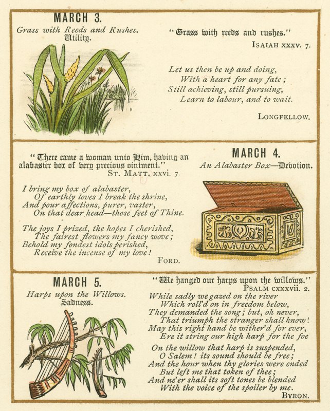 Pagina uit Het Bijbel Embleem Jubileumboek (kleur litho) door William Foster