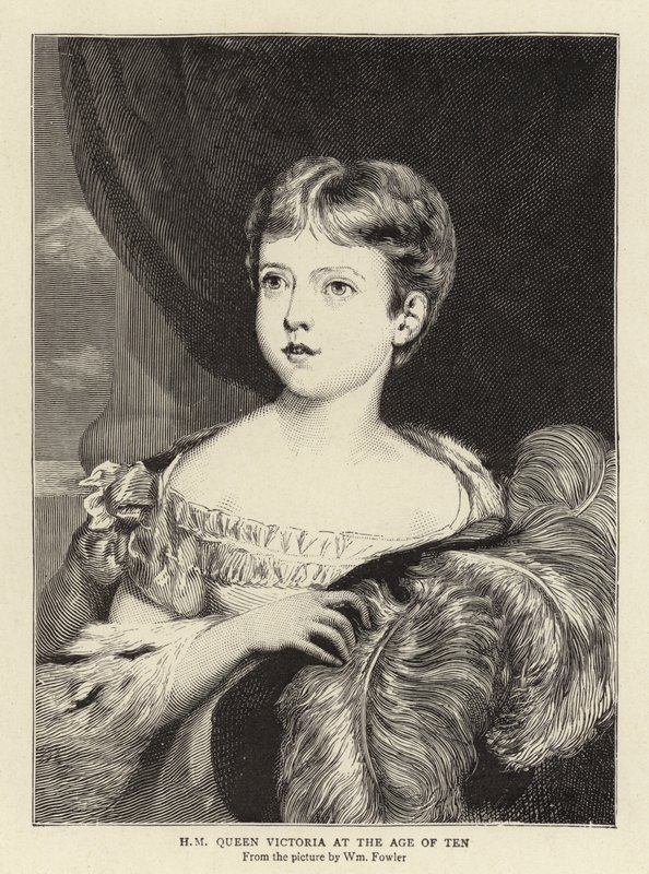 H M Koningin Victoria op tienjarige leeftijd door William Fowler