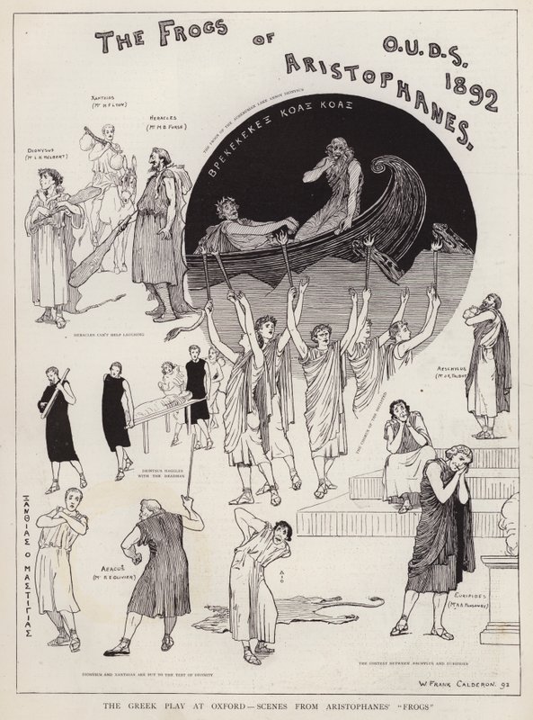 Scènes uit een productie van Aristophanes