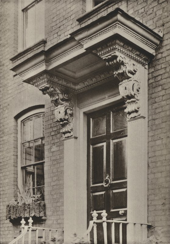 Deur, Church Road, Richmond, Surrey (zwart-wit foto) door William Galsworthy Davie