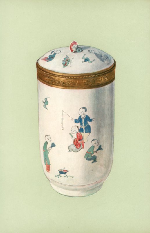 Toiletpot, Chantilly, met Japans ontwerp door William Gibb