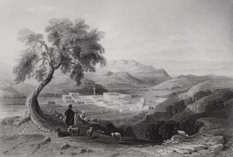 Nazareth, kijkend naar de vlakte van Esdraelon door William H. Bartlett