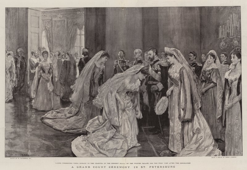 Een Grote Hofceremonie in Sint-Petersburg door William Hatherell