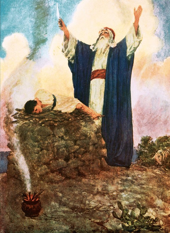 Abraham offert Isaac door William Hatherell
