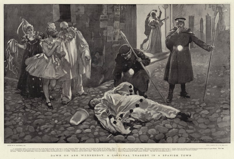 Dageraad op Aswoensdag, een carnavalsdrama in een Spaanse stad door William Hatherell