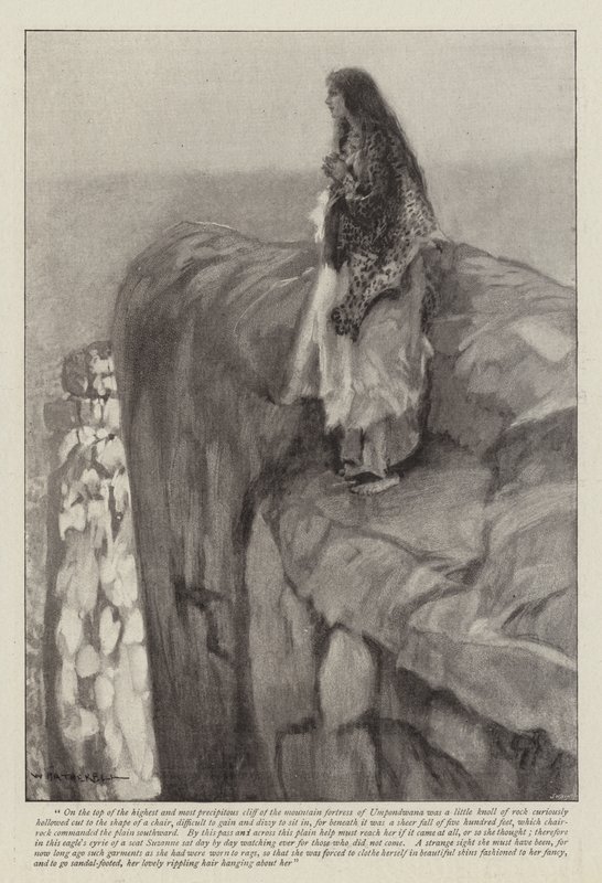Illustratie voor Swallow, Een Verhaal van de Grote Trek, door H Rider Haggard door William Hatherell