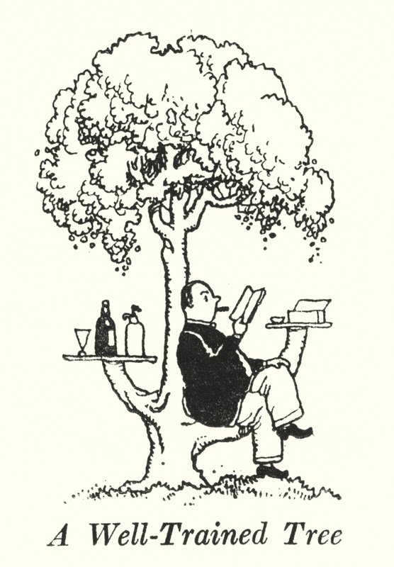Een goed getrainde boom door William Heath Robinson