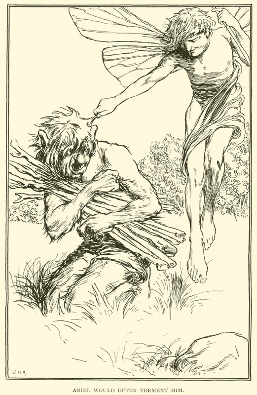 Ariel zou hem vaak kwellen door William Heath Robinson