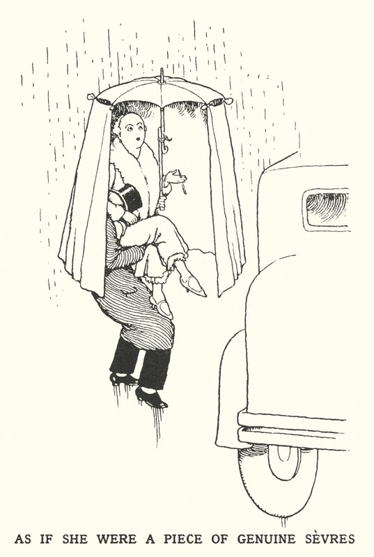 Alsof ze een stuk echt Sèvres was (litho) door William Heath Robinson
