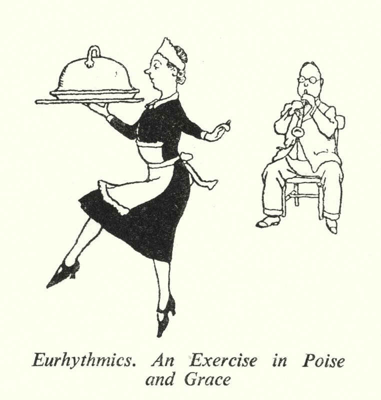 Eurhythmics, een oefening in houding en gratie door William Heath Robinson