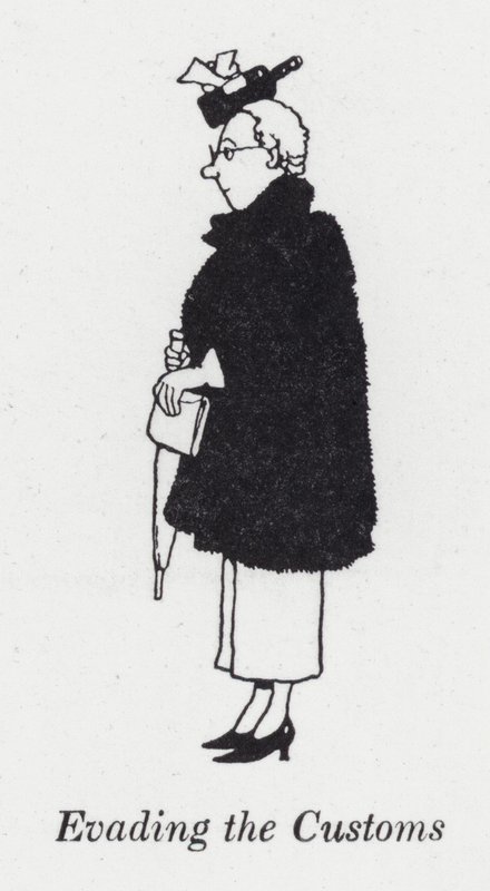 Ontwijken van de douane door William Heath Robinson