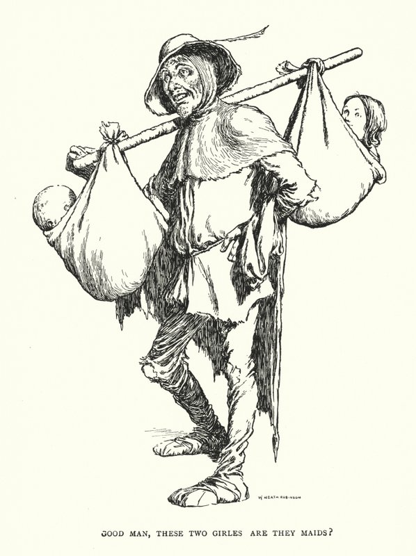 Goede man, zijn deze twee meisjes maagden? door William Heath Robinson