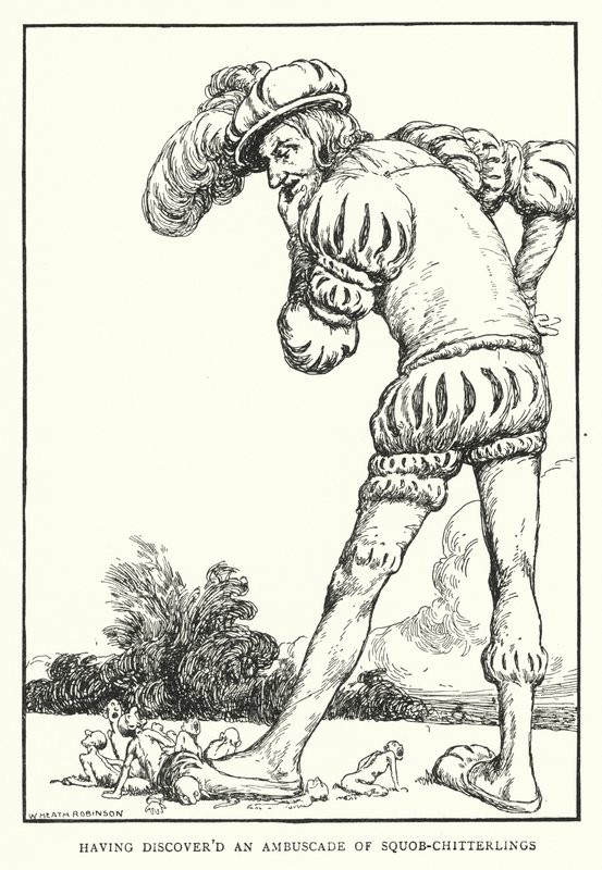 Na het ontdekken van een hinderlaag van Squob-Chitterlings door William Heath Robinson