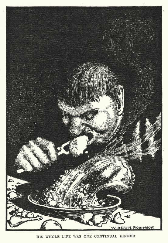 Zijn hele leven was één doorlopend diner door William Heath Robinson