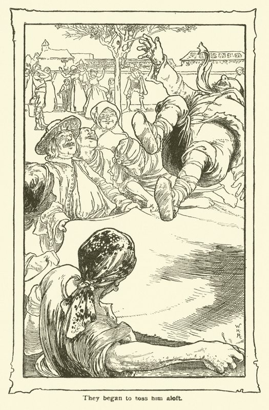 Illustratie voor Don Quichot door William Heath Robinson
