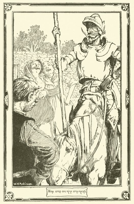 Illustratie voor Don Quichot door William Heath Robinson