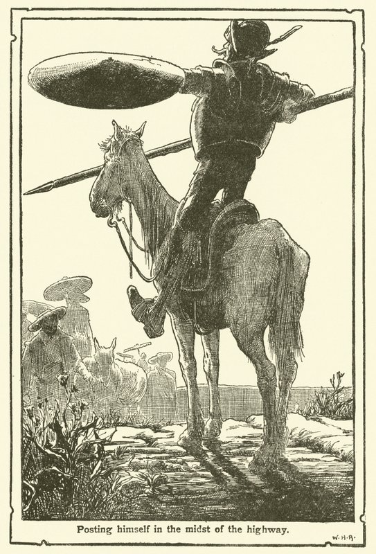 Illustratie voor Don Quichot door William Heath Robinson