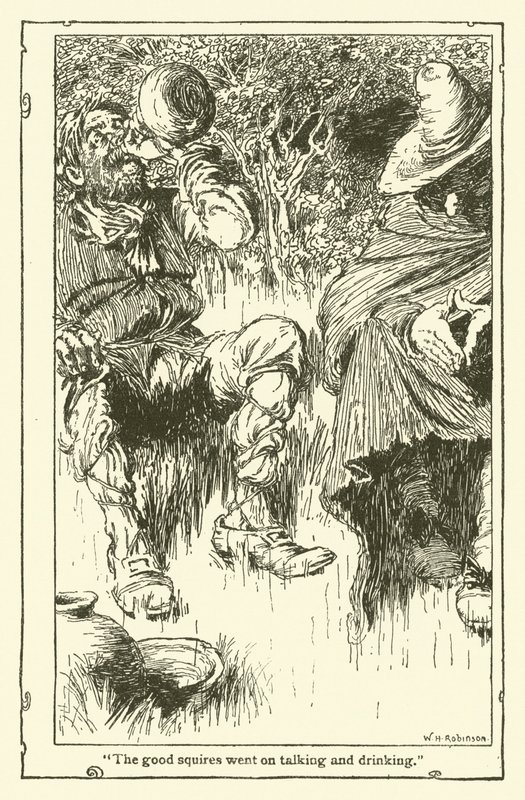 Illustratie voor Don Quichot door William Heath Robinson