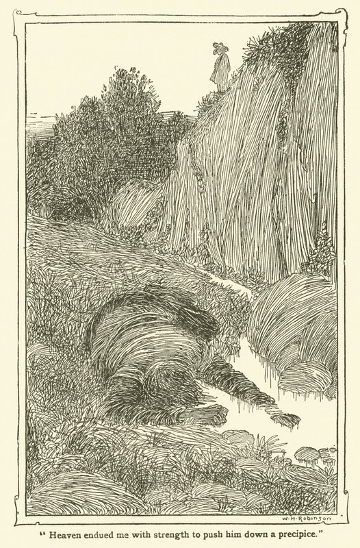 Illustratie voor Don Quichot door William Heath Robinson