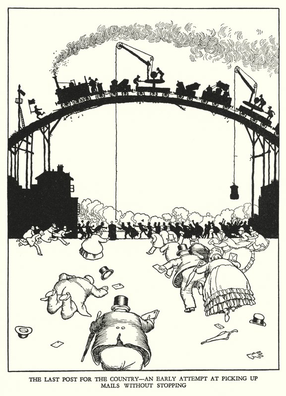Illustratie voor Railway Ribaldry door W Heath Robinson door William Heath Robinson