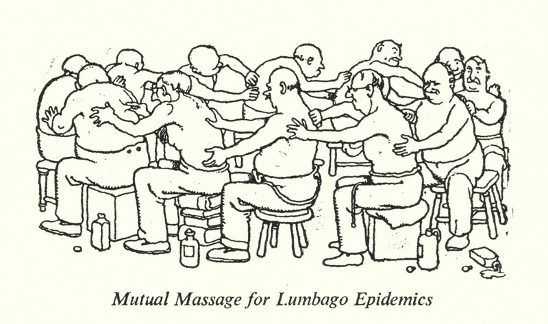 Wederzijdse Massage voor Lumbago Epidemieën door William Heath Robinson