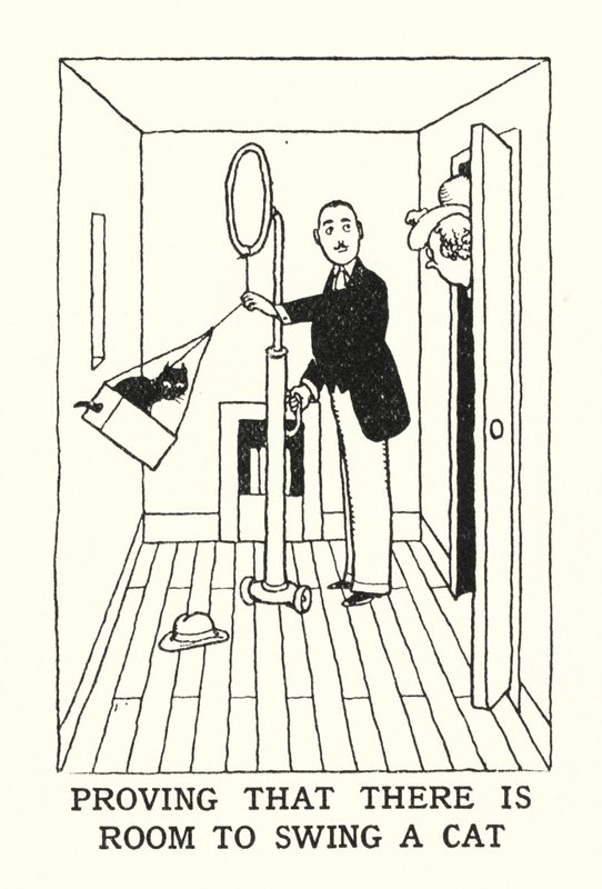 Bewijzen dat er ruimte is om een kat rond te zwaaien door William Heath Robinson