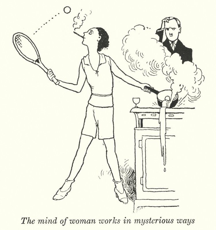 De geest van de vrouw werkt op mysterieuze manieren door William Heath Robinson