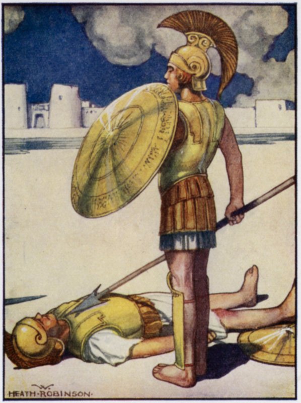 De Schaduw van de Dood daalde neer op Hector door William Heath Robinson