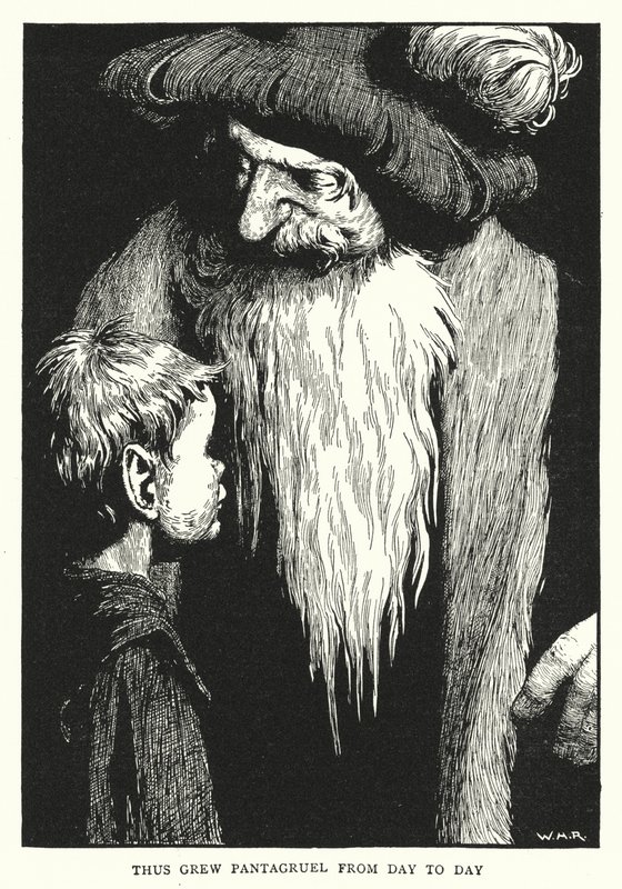 Zo groeide Pantagruel van dag tot dag door William Heath Robinson