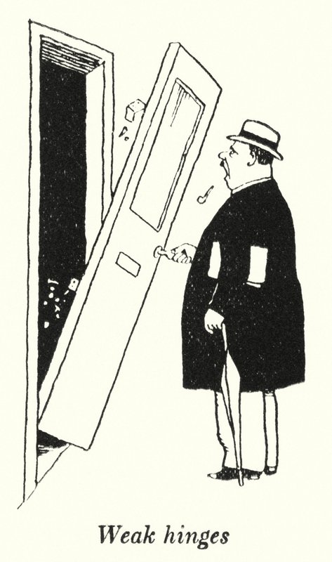Zwakke scharnieren door William Heath Robinson