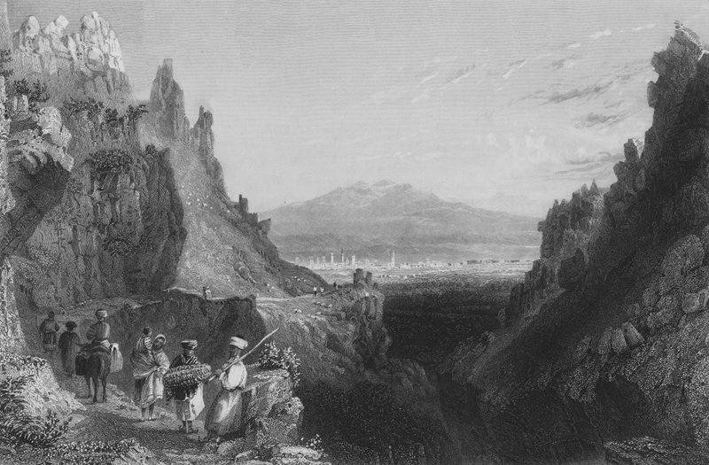 Toegang tot Antiochië, het oude Anathoth, vanuit Aleppo door William Henry Bartlett