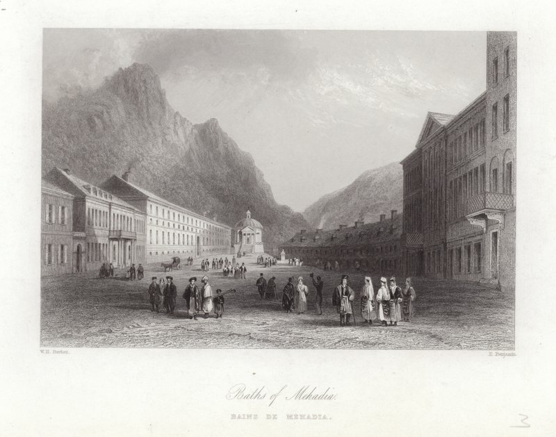 Baden van Mehadia door William Henry Bartlett