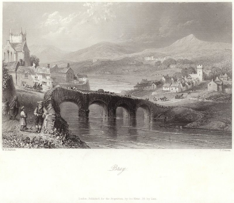 Bray in County Wicklow door William Henry Bartlett