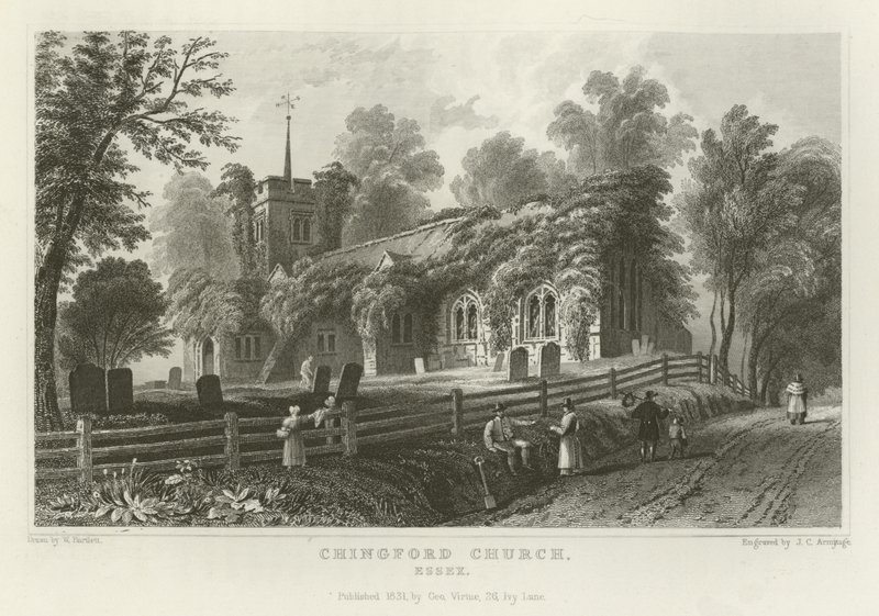 Chingford Kerk, Essex door William Henry Bartlett