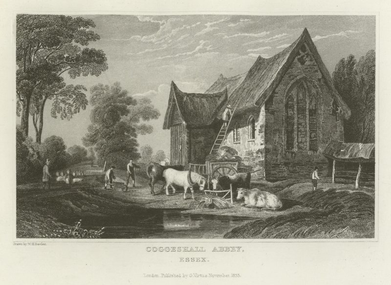 Coggeshall Abbey, Essex door William Henry Bartlett