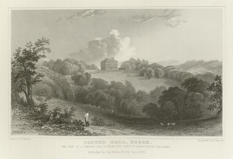 Copped Hall, Essex, de Residentie van J. Conyers, Esquire door William Henry Bartlett