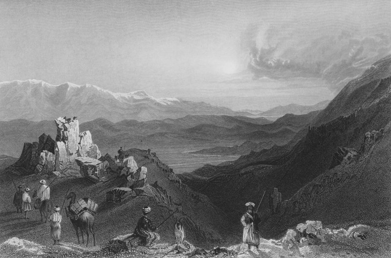 Djebel Sheich en de berg Hermon, vanaf de top van Libanon door William Henry Bartlett