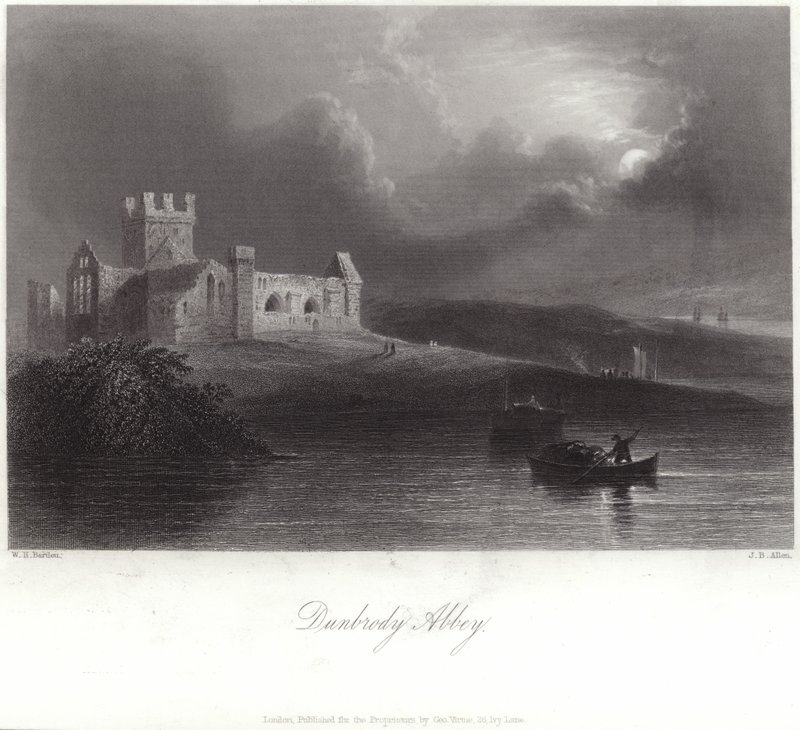 Dunbrody Abdij in County Wexford door William Henry Bartlett
