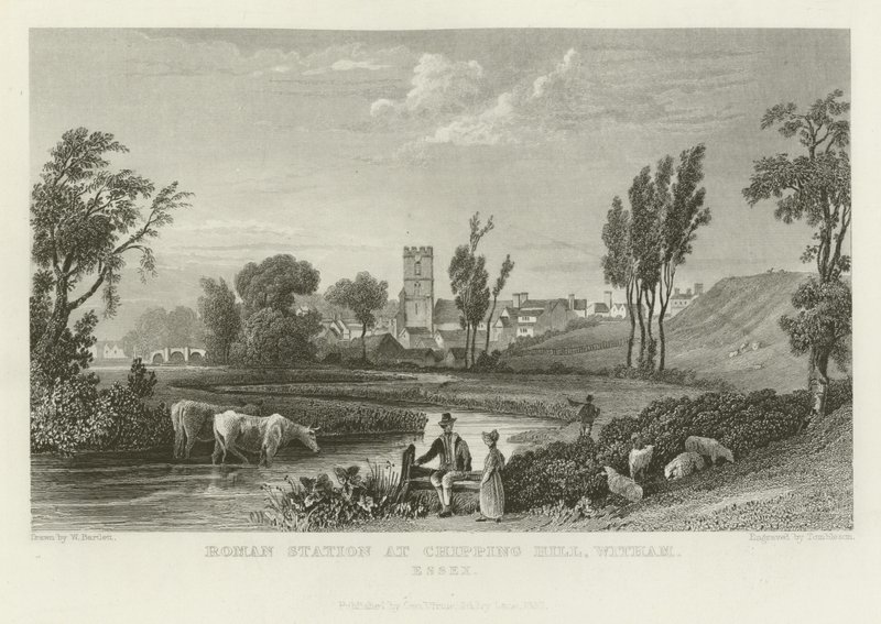 Romeins Station bij Chipping Hill, Witham, Essex door William Henry Bartlett