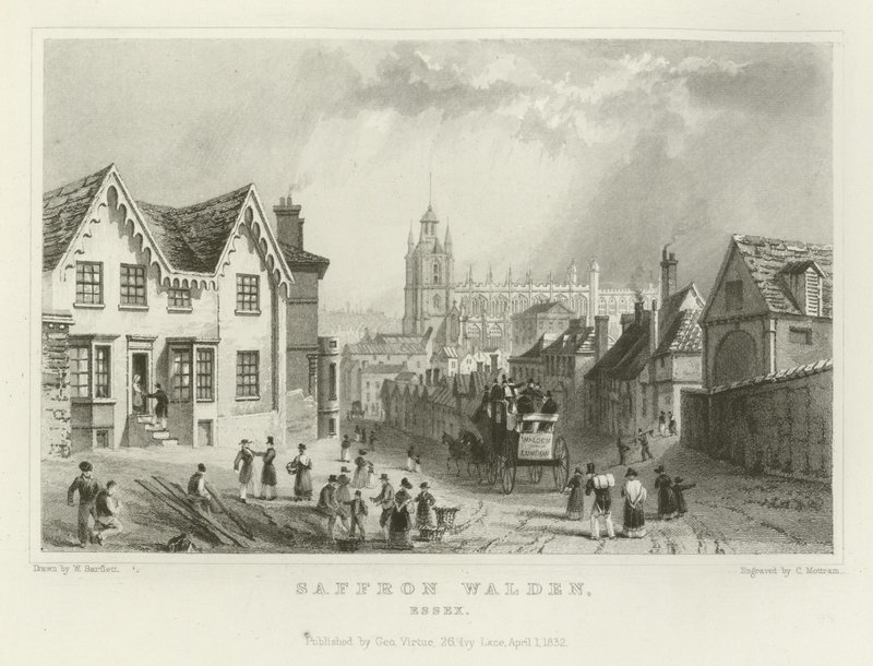 Saffron Walden, Essex door William Henry Bartlett