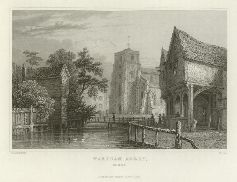 Waltham Abbey, Essex door William Henry Bartlett