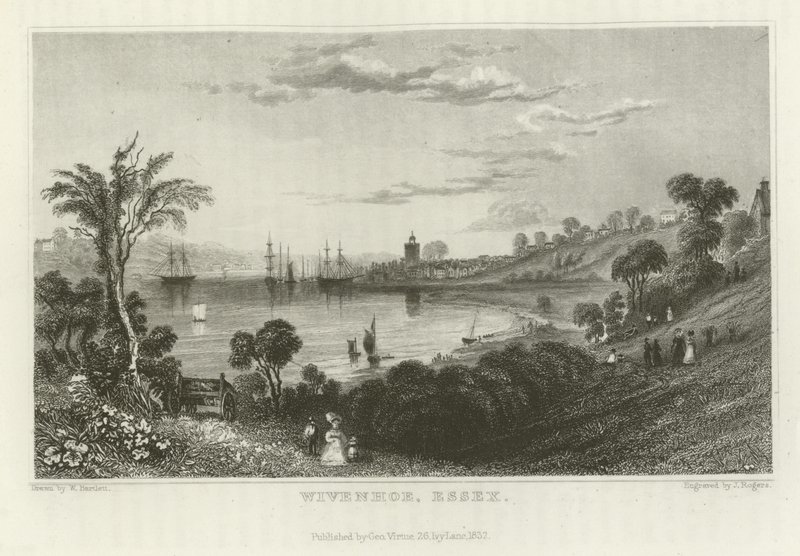 Wivenhoe, Essex door William Henry Bartlett