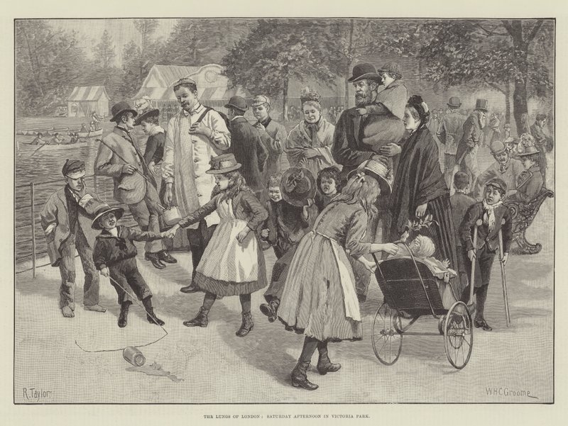 De Longen van Londen, Zaterdagmiddag in Victoria Park door William Henry Charles Groome